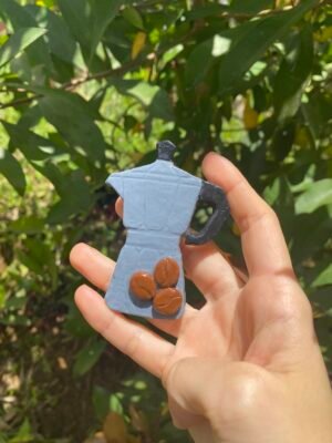 cafetera greca de café artesania iman nevera Imán para nevera "Cafetera Greca"